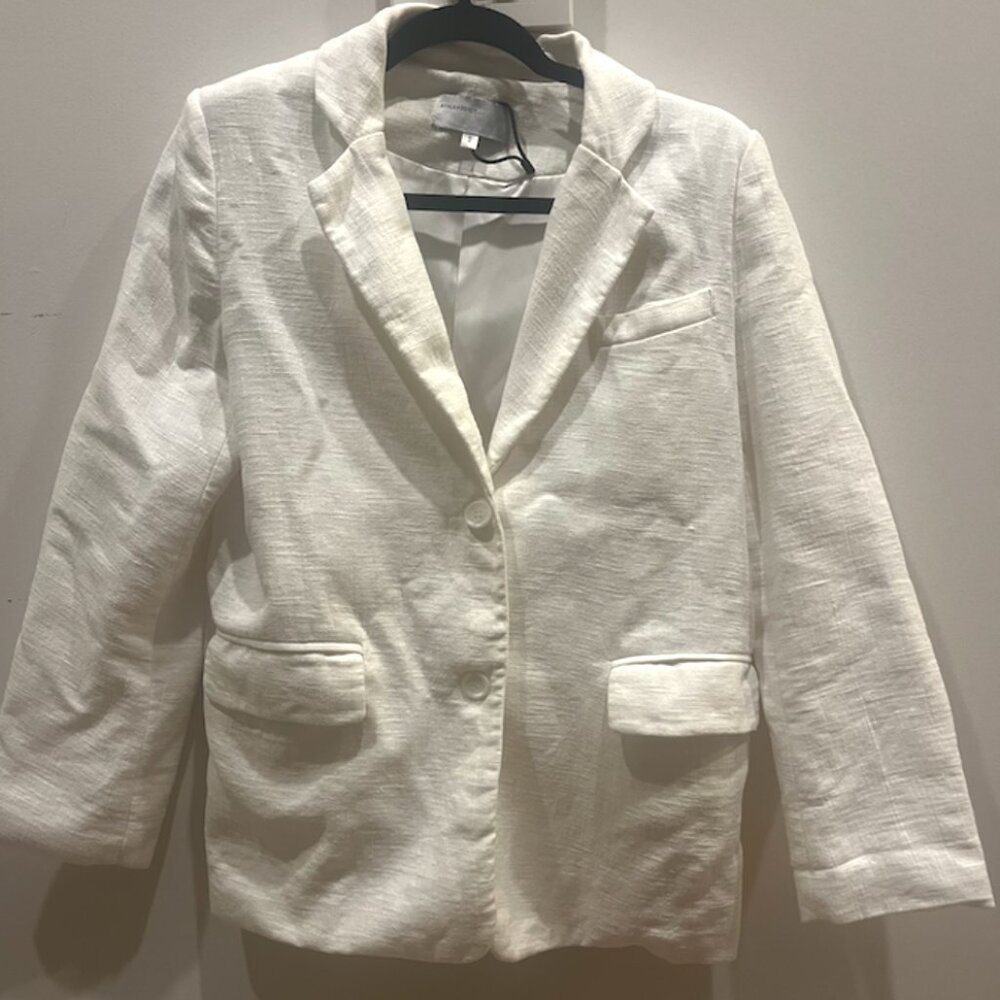 Oversized White Blazer